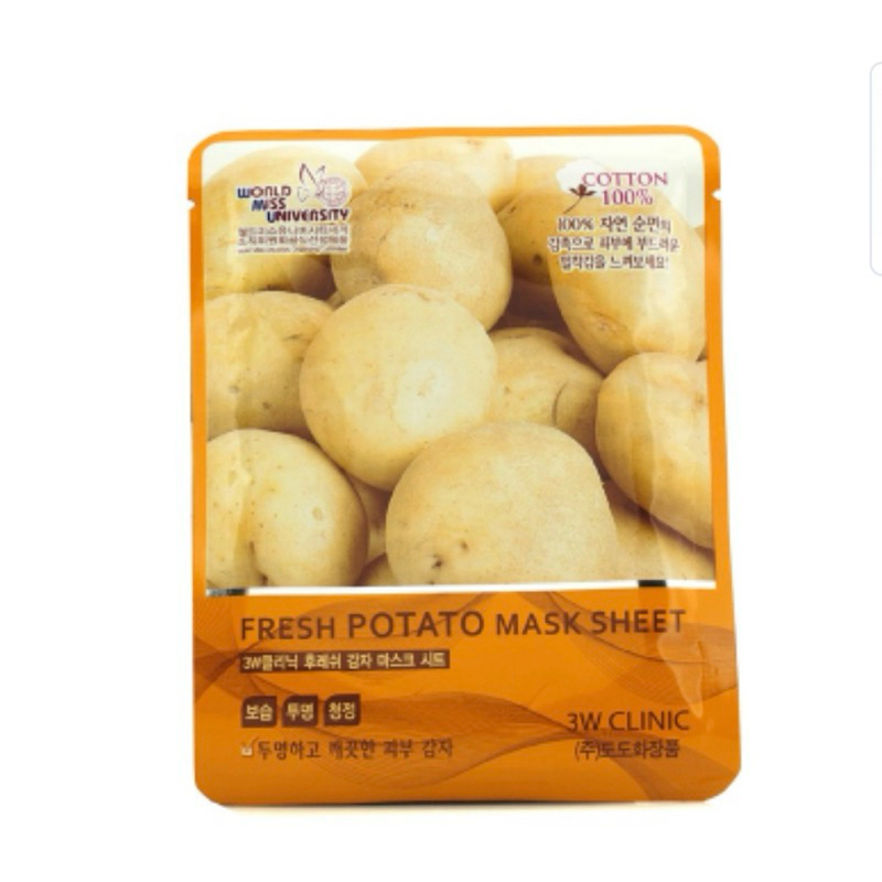 3W Clinic Mask Sheet - Fresh Potato