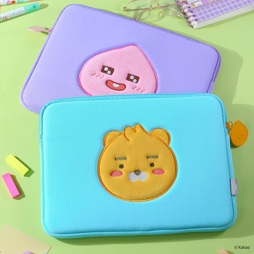 KAKAO FRIENDS เคสใส่ iPad Laptop ลายสุดคิ้วท์  Ryan Apeach สำหรับอุปกรณ์ใส่ขนาดไม่เกิน 13 นิ้ว
