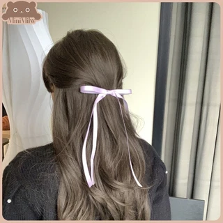[พร้อมส่ง] โบว์ติดผมเส้นซ้อนสีพื้น มี 7 สี น่ารักมินิมอล สไตล์เกาหลี ติดได้หลายลุคหลายโอกาส : MiniMilwʕ•ᴥ•ʔ