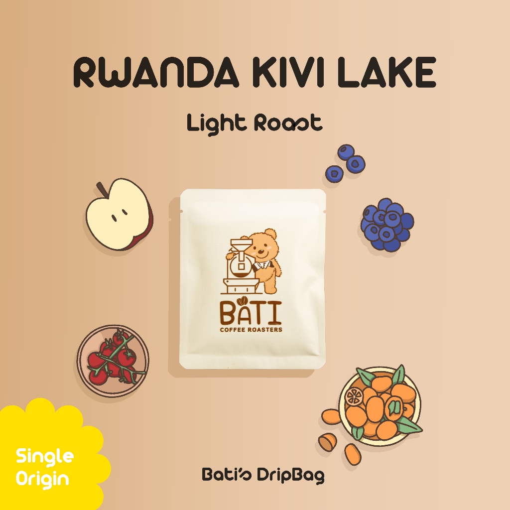 [NEW] กาแฟ drip bag คั่วอ่อน Bati Coffee Roasters - BATI'S RWANDA KIVI LAKE SHB【Single Origin｜Washed