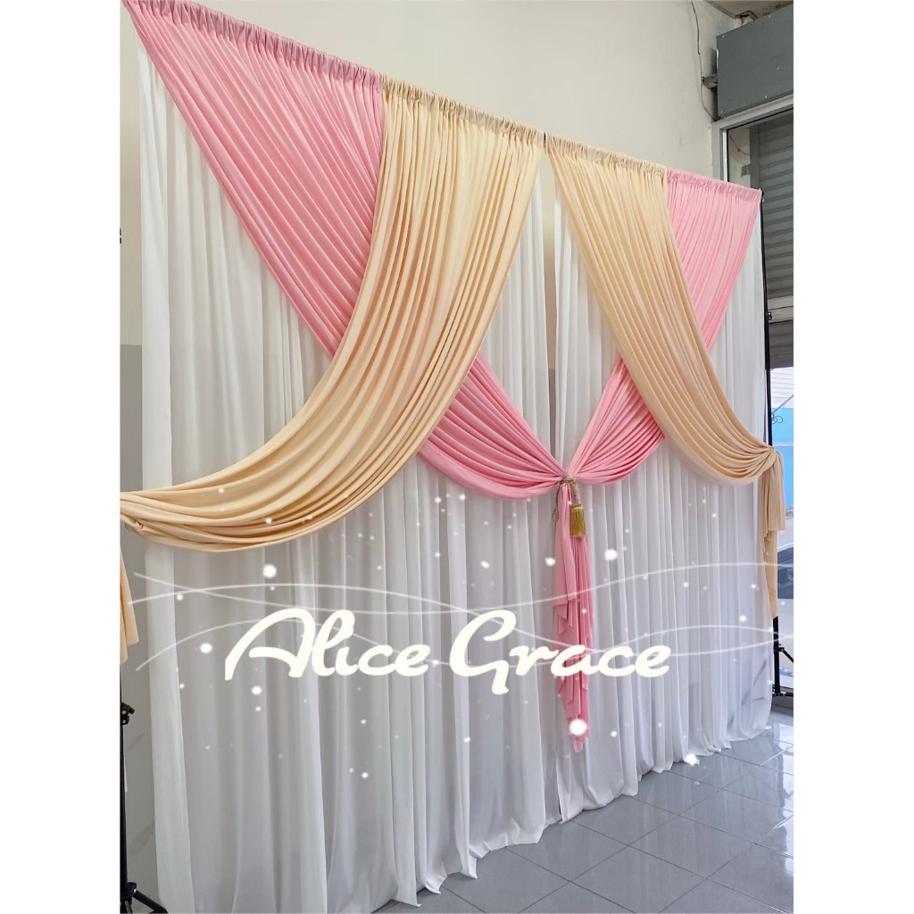 แบคดรอปแบบแยก 8 ผืน ผ้าฉากงานแต่ง ขนาดกว้าง 3 เมตรสูง2.5 เมตร