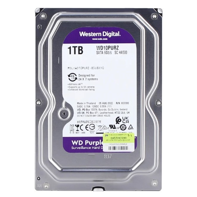 WD 1TB Purple 64mb WD10PURZ 5400RPM