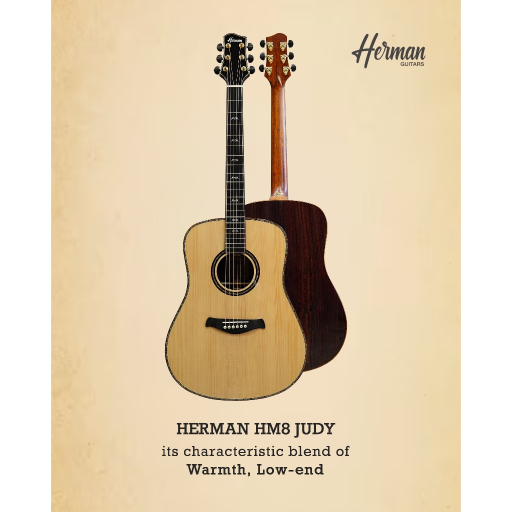 Herman HM8 Judy Solid Sitka Spruce, Solid East Indian Rosewood