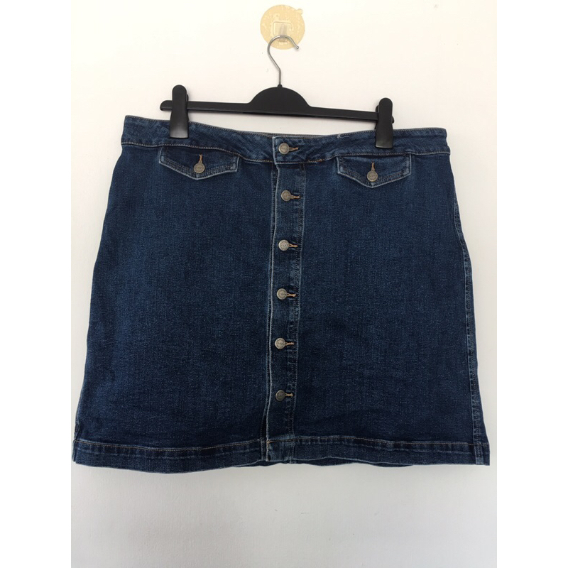 กระโปรงยีนส์ LOFT ไซส์ US16 เอว 39 สะ 46 ยาว 19.5 สาวอวบ กระโปรงสาวอวบ