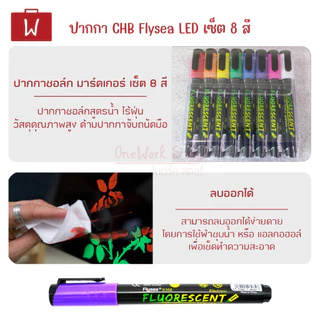 [ดูวิธีใช้ก่อน] ปากกาชอล์กมาร์กเกอร์ LED ไร้ฝุ่นลบได้ ฟลูออเรสเซนต์ ปากกาเขียนป้าย กระดานดำ กระจก liquid chalk marker