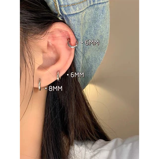 🛵มีส่งด่วน🛵 ต่างหูเงิน ต่างหูห่วง ใส่อาบน้ำได้ ไม่คัน 1คู่