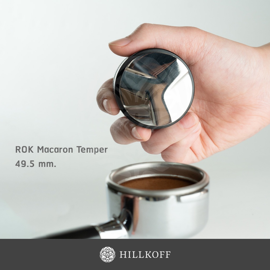 Hilkoff : Rok Macaron Coffee Leveling Tool 49.5 มาการอง สำหรับเกลี่ยผงกาแฟให้เรียบ ที่เกลี่ยกาแฟ