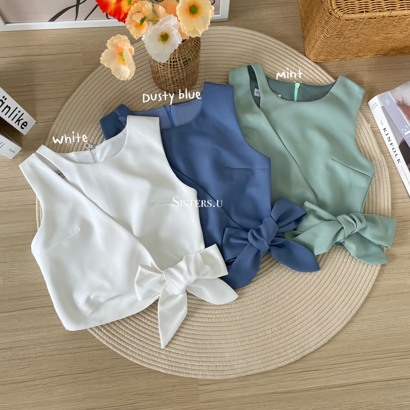 Sisters.u TOP 043 เสื้อแขนกุด ดีเทลป้าย