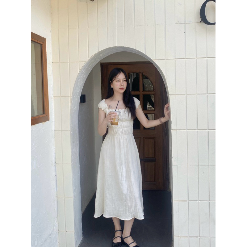 𝑭𝒍𝒐𝒘𝒆𝒓.𝒎𝒐𝒐𝒅𝒅 // teddy dress เดรสยาวที่ถูกต้อง
