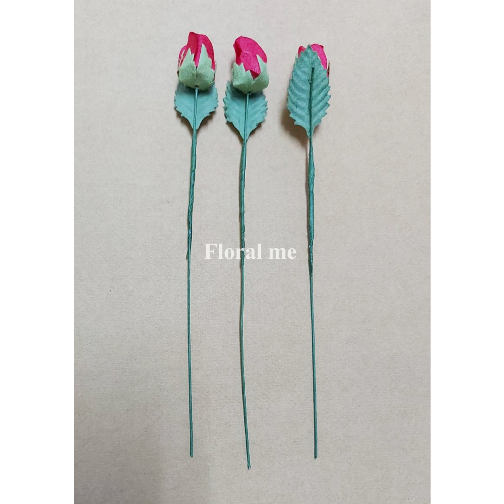 กุหลาบตูมก้านยาว(แพค100ดอก) กุหลาบวาเลนไทน์  ดอกกุหลาบ.1 ก้าน+ใบ - รูปที่ 6