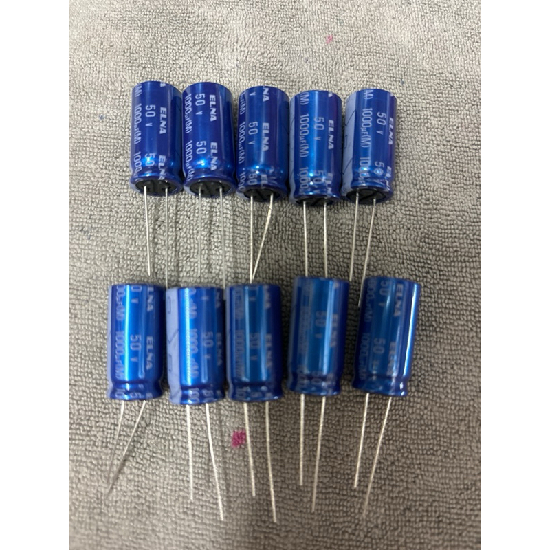 C1000uf/50vยี่ห้อELNA85cจำนวน10ตัว