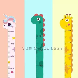 สติ๊กเกอร์วัดส่วนสูง PVC.กันน้ำ สติ๊กเกอร์ติดผนัง Wall Sticker ที่วัดส่วนสูงเด็ก 180 Cm. ส่งจากไทย ส่งภายใน1วัน