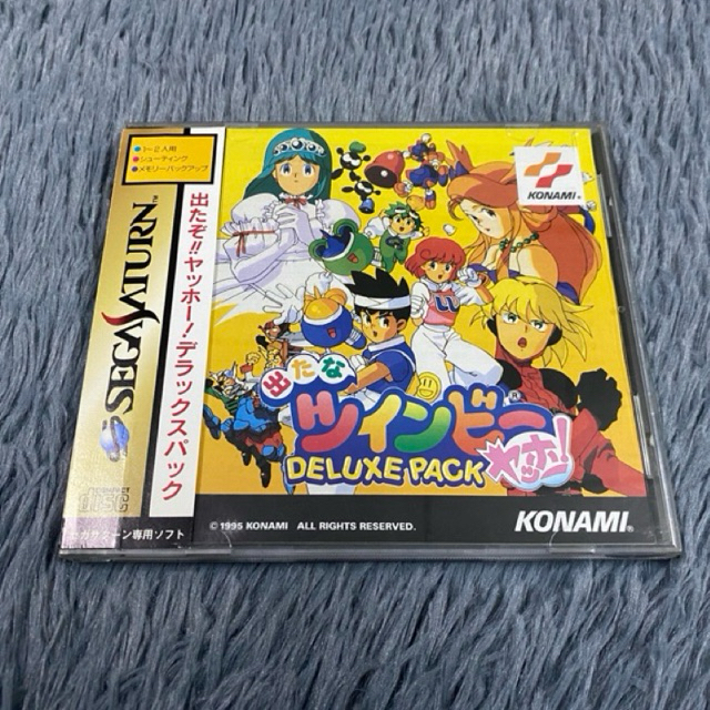 แผ่นแท้เครื่อง SEGA SATURN เกมส์ Twinbee Deluxe Pack โซน Japan แผ่นสวยใสมีสไปร์การ์ด