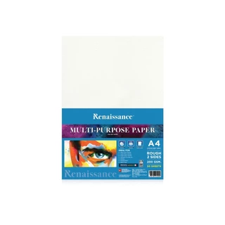 กระดาษ 100ปอนด์ A4 Renaissance ผิวหยาบ/ผิวเรียบ กระดาษวาดเขียน 200G แพ็ค 50แผ่น