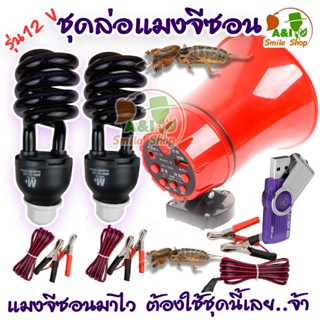 ชุดล่อแมงจีซอน รุ่นไฟ 12 V ไฟล่อแมลง ลำโพงฮอร์นและแฟลชไดร์เส…