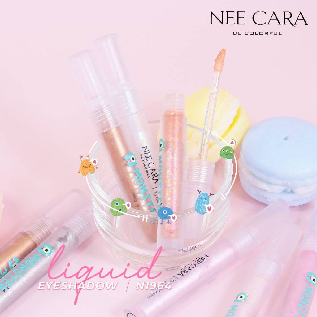 ถูก/แท้/มีไลฟ์ (มีสีใหม่) อายแชโดว์ Nee Cara Monster Liquid Eyeshadow ลิควิดอายแชโดว์ กลิตเตอร์ ชิมเมอร์ ตาวิ้ง เกาหลี - รูปที่ 6