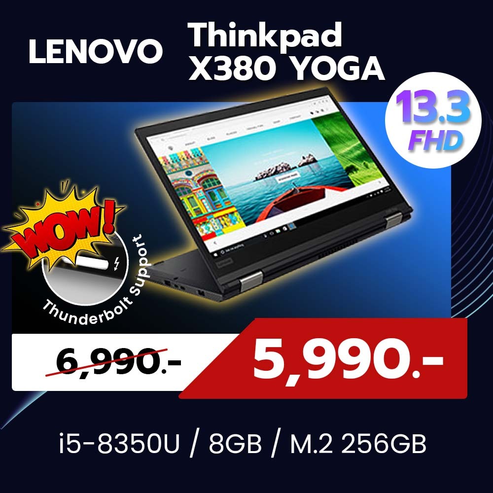 Thinkpad X380 YOGA / i5-8350U / 8GB / M.2 256GB / 13.3" FHD