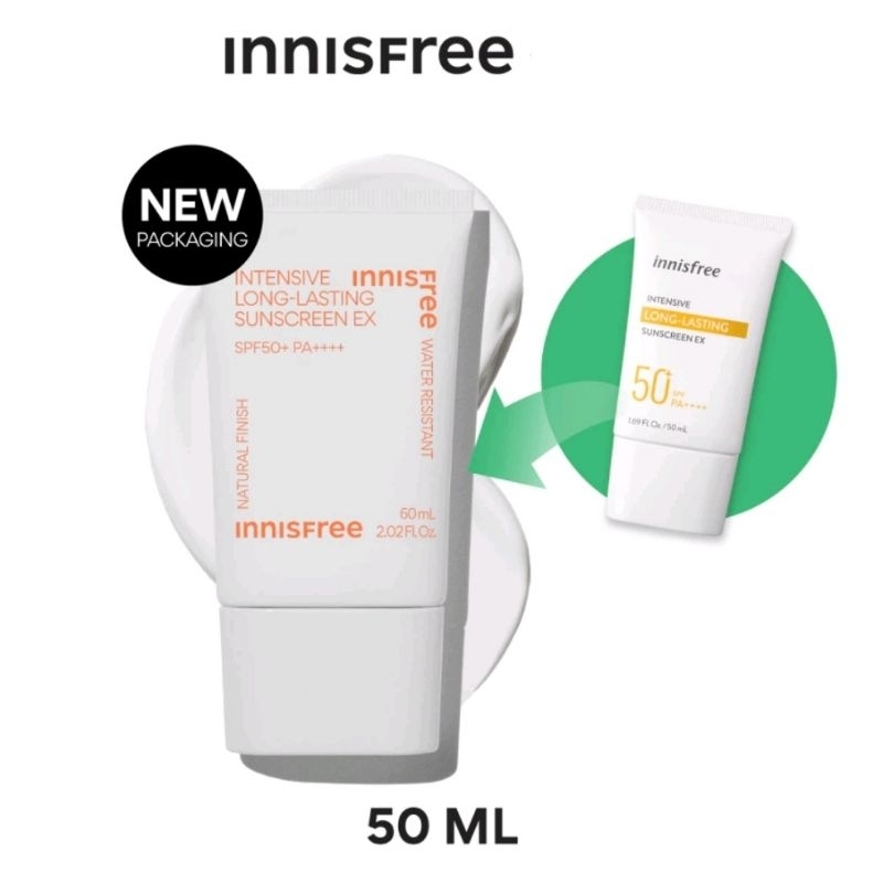 Innisfree (50ml.)ครีมกันเเดดอินนิสฟรี Innisfree Intensive Long-lasting / Tone Up No Sebum Sunscreen SPF50+ PA+++มีช้อยส์