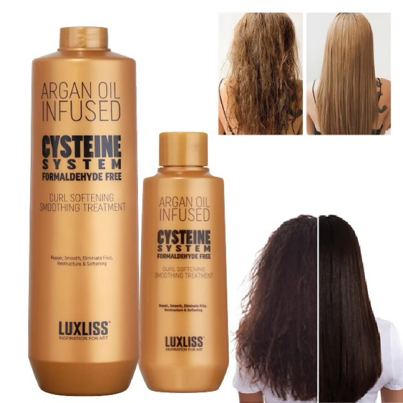 LUXLISSS KERATIN ไม่แสบตา ไม่มีฟอมัลดีไฮด์ จากUSA สูตรสำหรับผมหยิก เส้นใหญ่