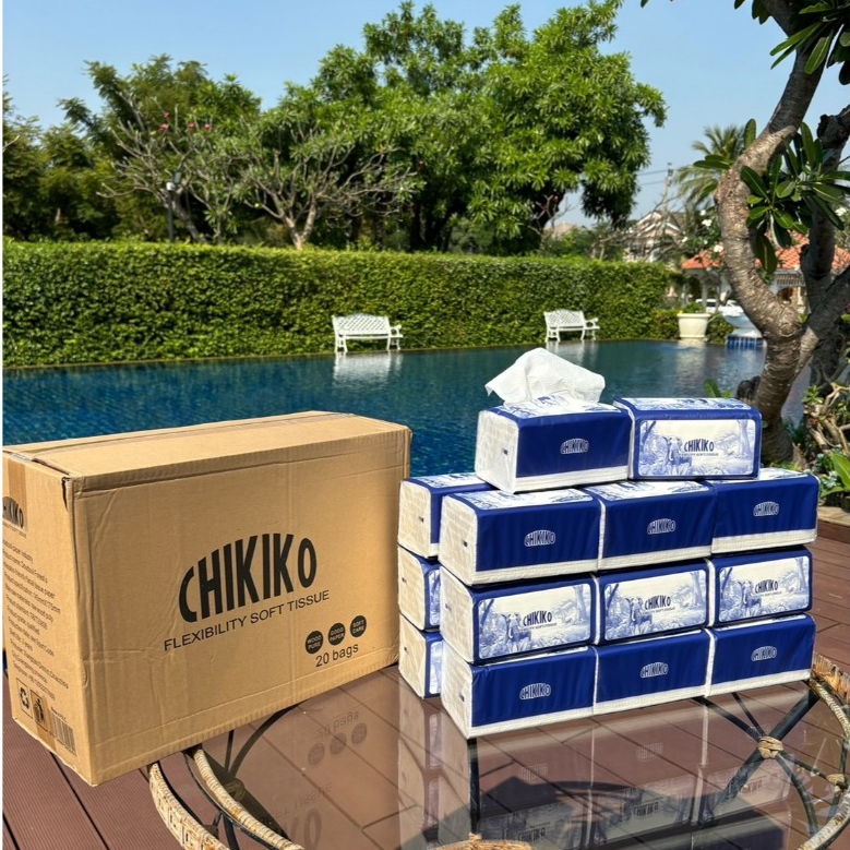 กระดาษทิชชู่ CHIKIKO ซึบซับดี นุ่มละมุ่นอ่อนโยน หนาถึง 4 ชั้น 1 ห่อมีถึง 320 แผ่น ราคายกลังถูกประหยัดได้ไปถึง 20 ห่อใหญ่