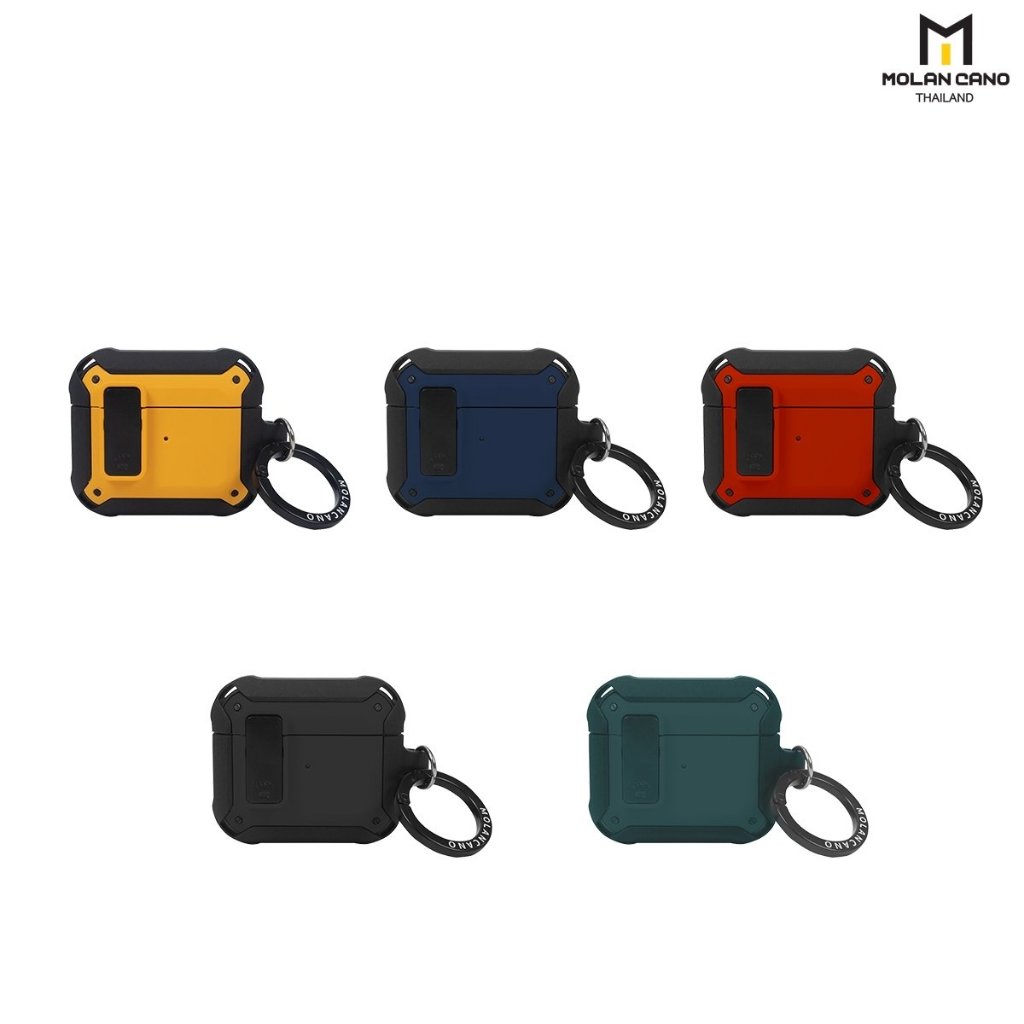 Molan Cano รุ่น Bumper Case กันกระแทก Air Pods Pro 1/ Pro 2 / Air Pods 3 เคส แอร์พอร์ต สี YL,BK,BL,R