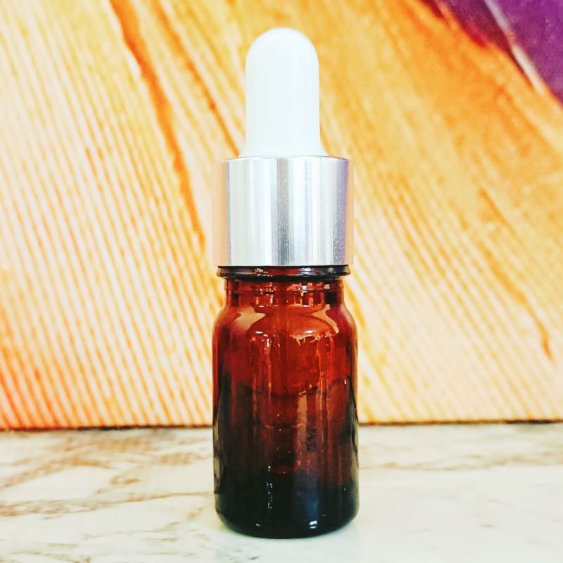 ขวดแก้ว ดรอปเปอร์สีชาใส 5 ml ขวดบีบหยด บรรจุเซรั่ม ของเหลว น้ำยา น้ำหอม น้ำมันหอมระเหย อโรม่า สารสกัด