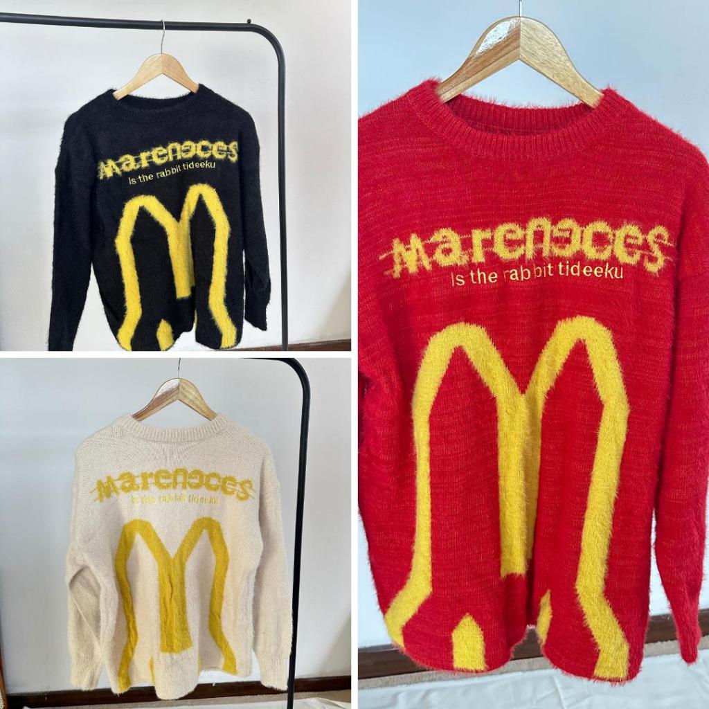 StylePop เสื้อสเวตเตอร์ Sweater Over Size คอกลม NOT Mc Donald's