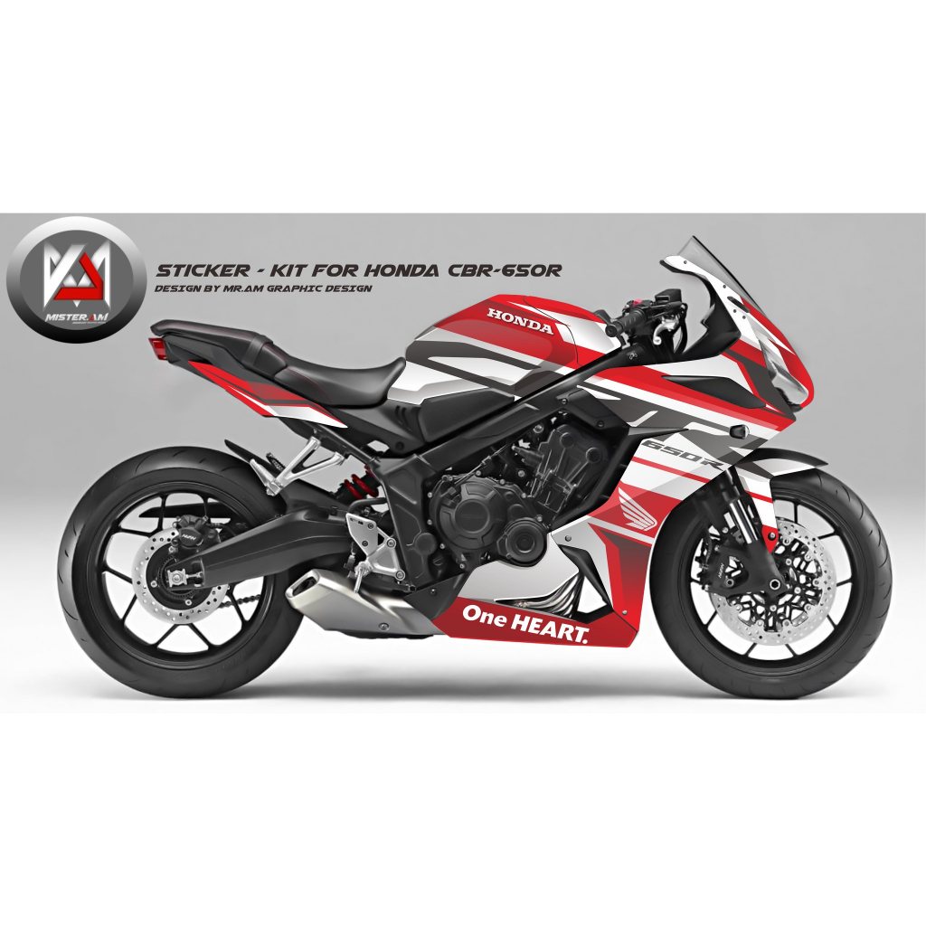 (เลือกสีด้านใน) [เกรด Premium Basic] ชุดสติ๊กเกอร์ Honda CBR650R (650 Racing)