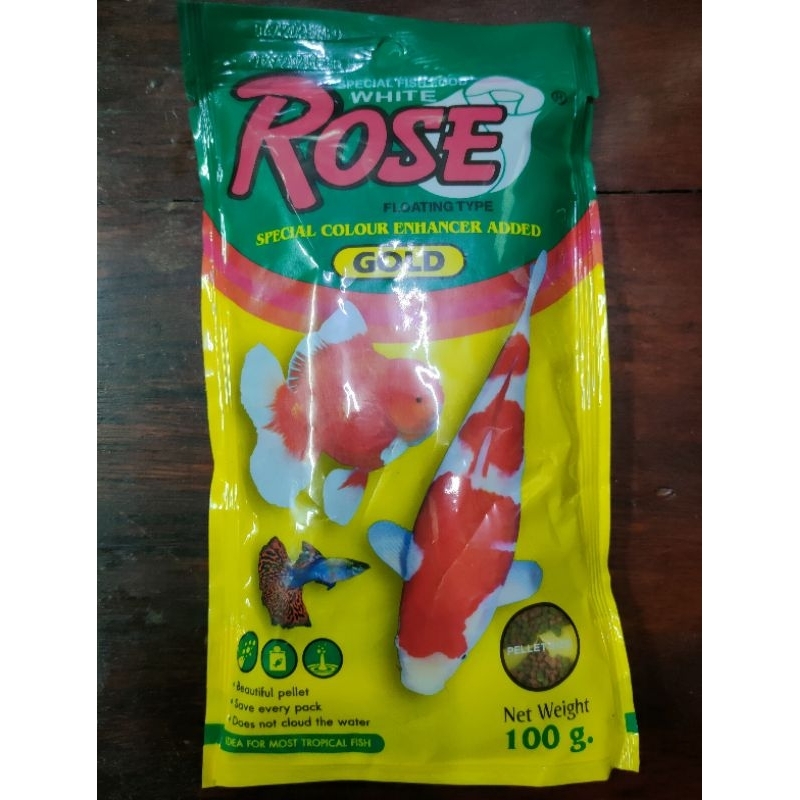 อาหารปลาRoseเม็ดจิ้ว100กรัม(สินค้าพร้อมส่งทุกวัน)