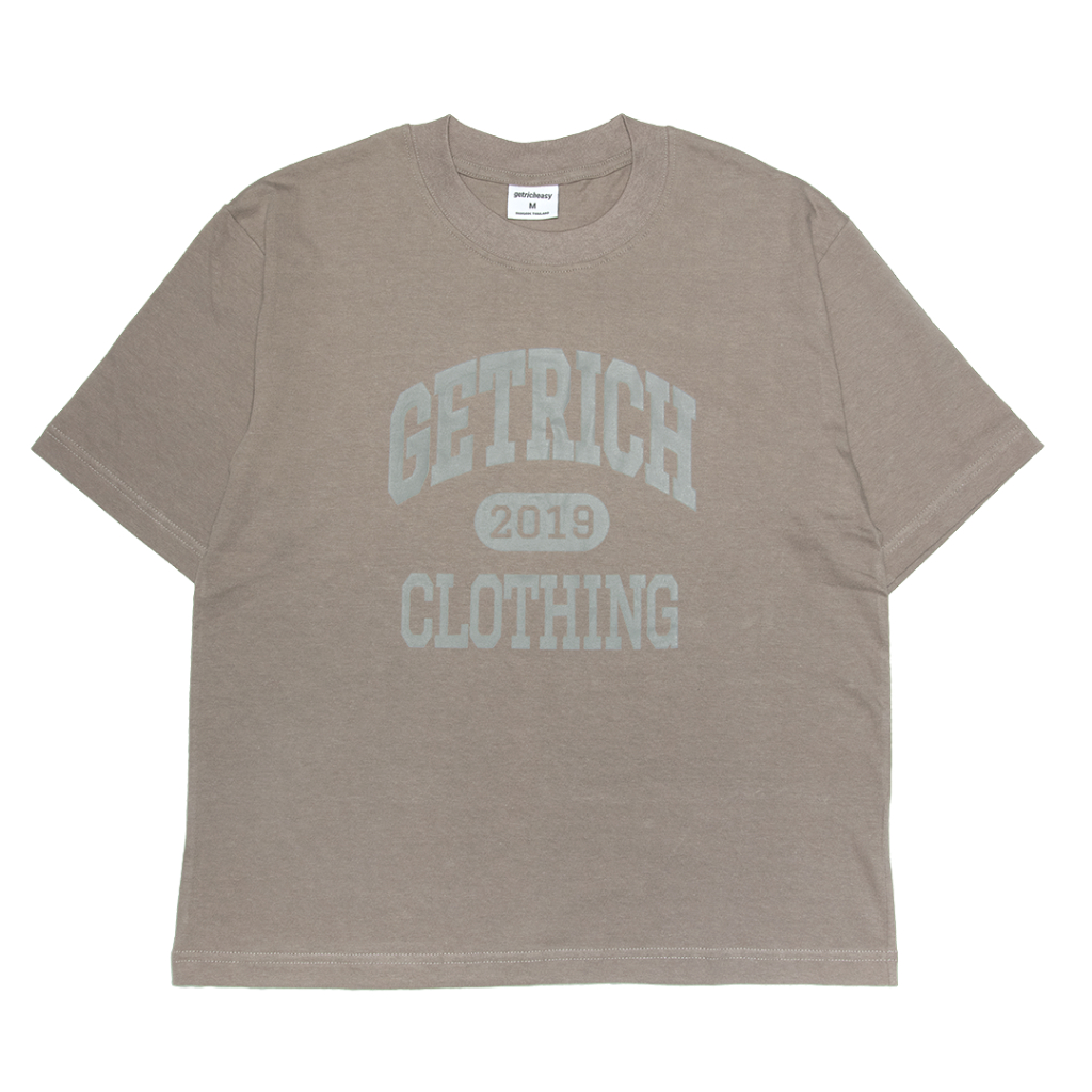 Label logo boxy fit tee Faded Brown