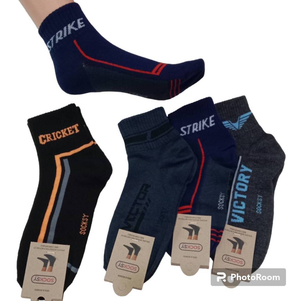 ถุงเท้ากีฬ1แพ็ค =12คู่&1แพ็ค =6คู่ ลายเยอะ ถุงเท้าทำงาน ลายสป๊อต sport socks ขนาด Free size ใส่ได้ทั้ง ชาย/หญิง