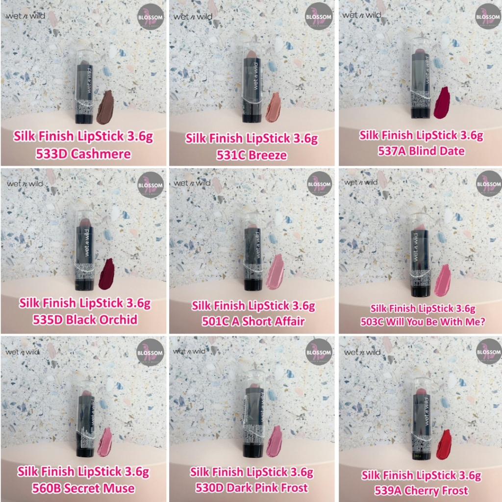 wet n wild - Silk Finish LipStick 3.6g ลิปสติก สีสวย ให้ความชุ่มชื่น