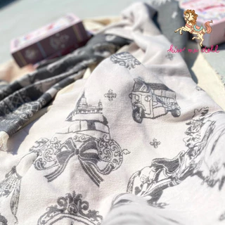 Kiss me doll ผ้าพันคอ ผ้าคลุมไหล่ คอลเลคชั่น Fleece ลาย City light (ผ้าหนา) ขนาด 180 x 70 cm.