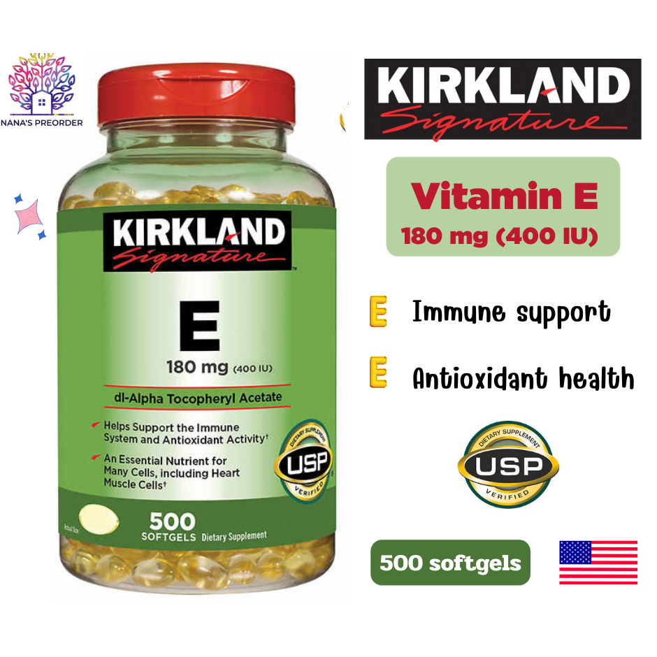 Kirkland Signature Vitamin E 180 mg  วิตามินอี  ของแท้จากอเมริกา 🇺🇸