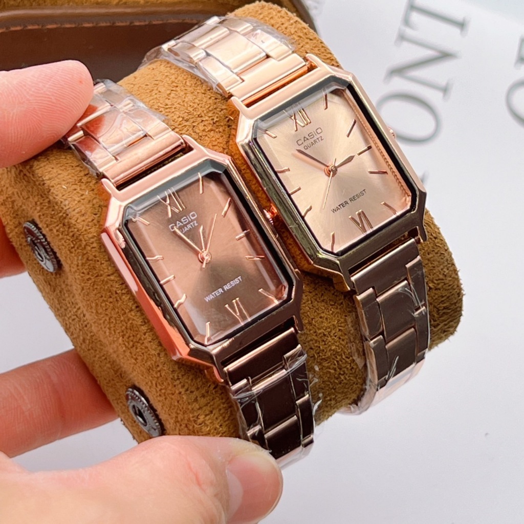 CA นาฬิกาผู้หญิง คาสิโอ รุ่น  LTP-E168RB สาย สแตนเลส ทรง 8 เหลี่ยม ขนาด 28 มม แถมกล่องฟรี