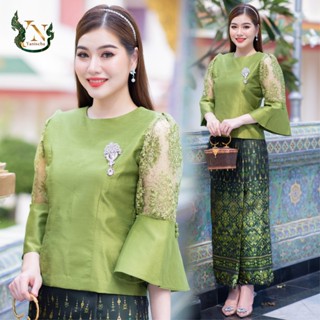 เสื้อผ้าไหม ผ้าถุง ชุดออกงาน ไปวัด ทำบุญ เสื้อผ้าไหม แต่งแขน…