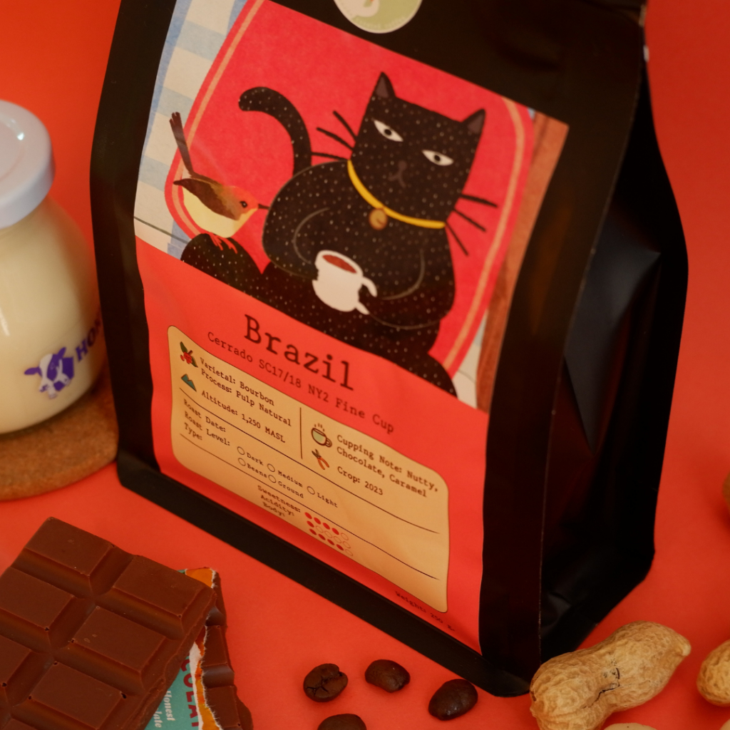 เมล็ดกาแฟคั่ว บราซิล Brazil Cerrado SC17/18 NY2 Fine cup | คั่วกลาง คั่วเข้ม | Grajib Roaster กระจิบ - รูปที่ 3