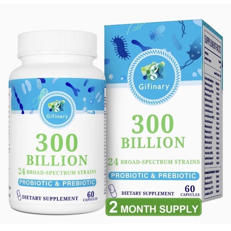 Gifinary Probiotic 300 Billion CFU 24 Strains Probiotic 60 Capsulse