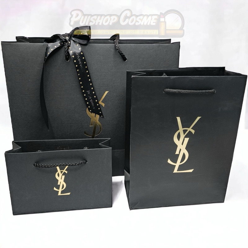 ถุงกระดาษ ysl ถุงแบรนด์แท้ กล่องของขวัญ
