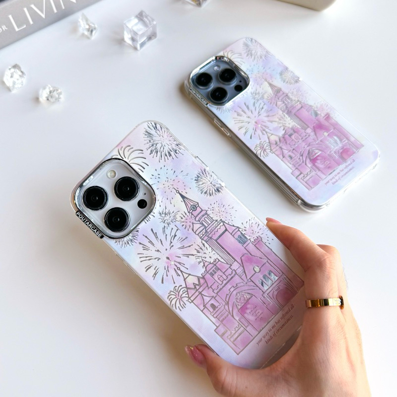 พร้อมส่ง T9S76 เคสกากเพชรปราสาทกันกล้อง สำหรับ iPhone case เคสไอโฟน i11-12Pro,13-14,14Pro,14Promax,15,15Pro,15Promax