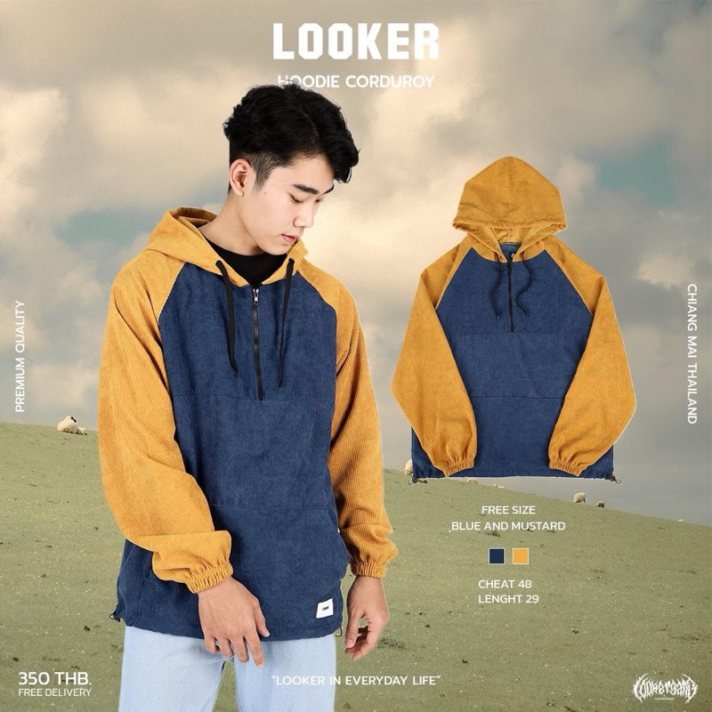LOOKER - Hoodies ผ้าลูกฟูก (รุ่นซิป) รูปที่ 5