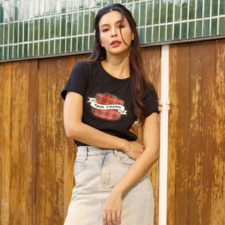 PAUL FRANK เสื้อยืดผู้หญิง WOMENS TEES EMILY TARTAN COOKIE