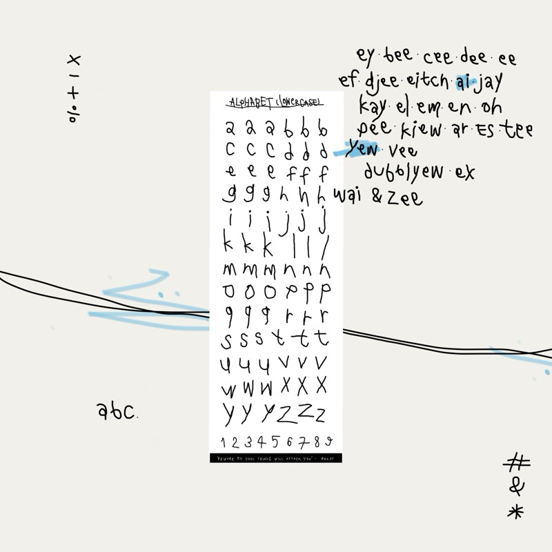 สติ๊กเกอร์ไดคัท ALPHABET Vol.lowercase- bnx.dt