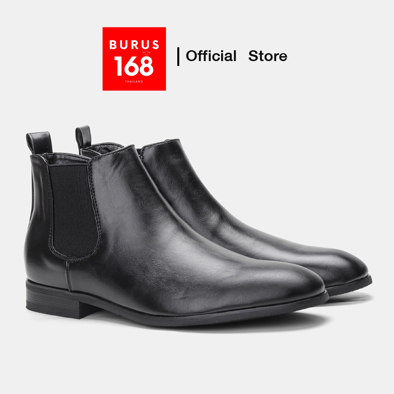 (Size 39-50) รองเท้าบูทหนังเชลซี (มีซิปข้าง) - รุ่น Chelsea Boots