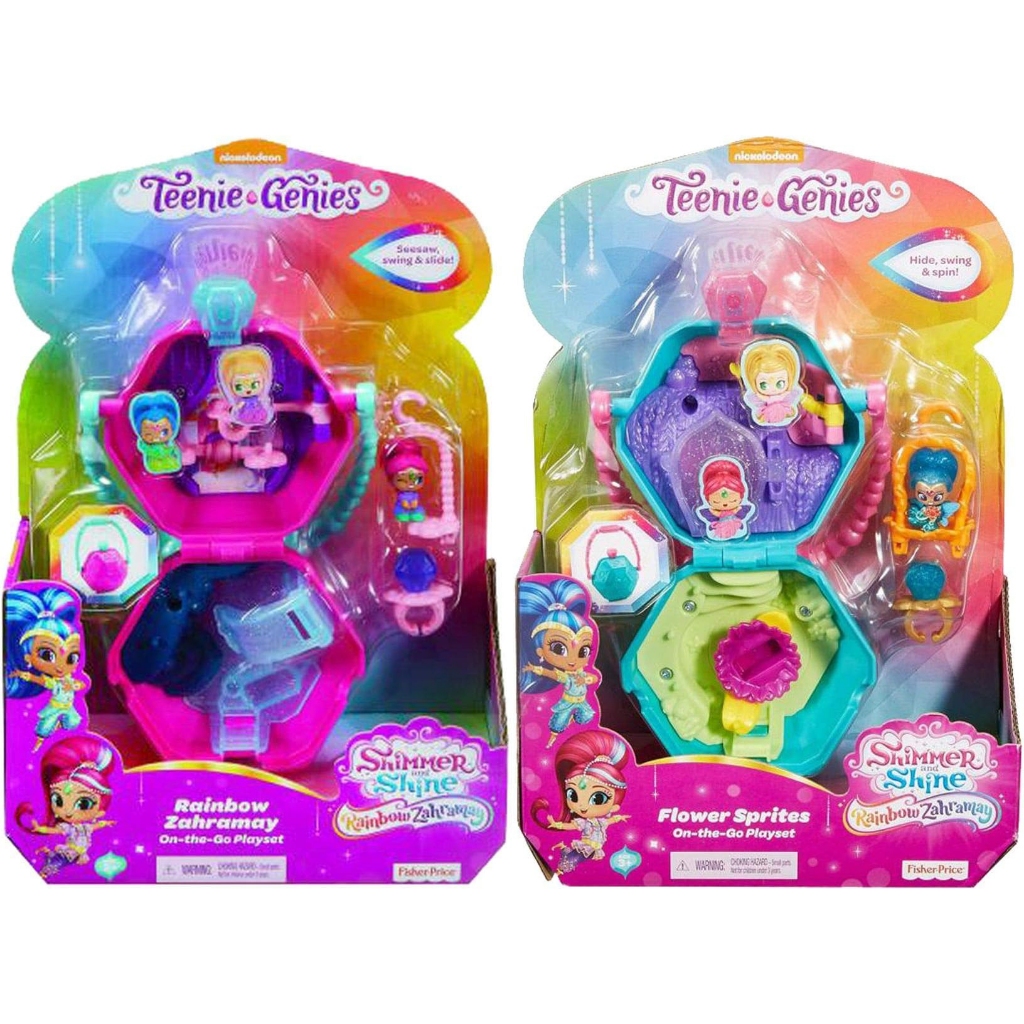 Fisher-Price Nickelodeon Shimmer & Shine, ตุ๊กตาจีนี่ตัวน้อย Teenie Genies Rainbow Zahramay On-the-G