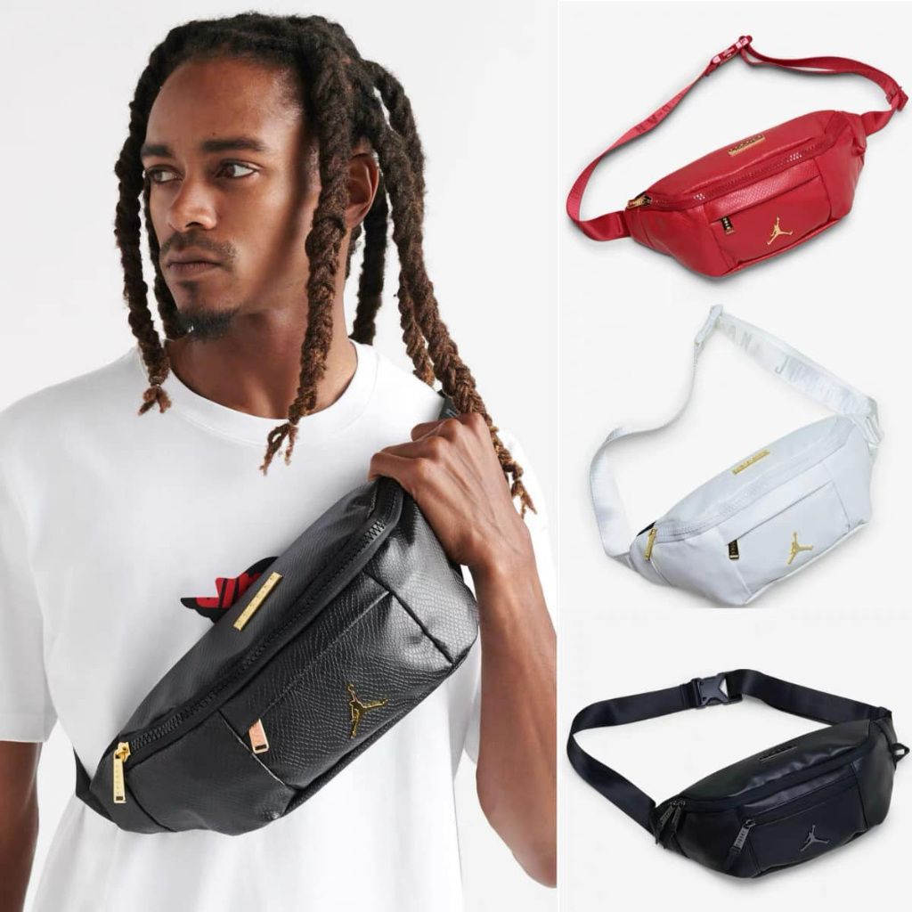 กระเป๋า คาดอก และ เอว  Air jordan Waist bag หนัง PU กันน้ำได้