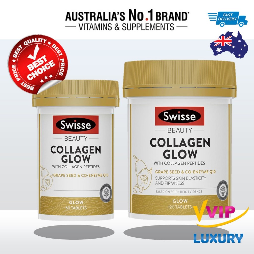 คอลลาเจนผิวใส Swisse Beauty COLLAGEN GLOW 60 / 120 Tablets