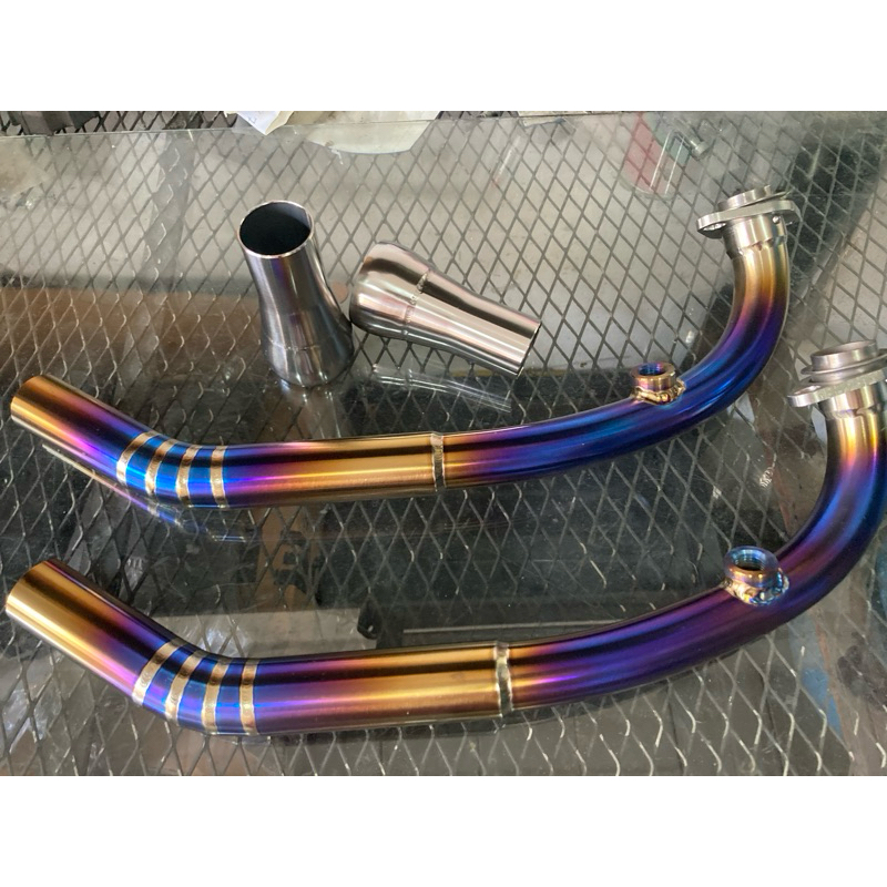 คอท่อlead125-4vไทเทเนี่ยมแท้(คอท่อหรีด125)(คอท่อลีด125)