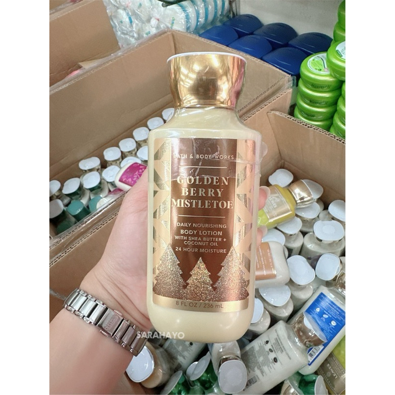 Bath & Body Works Golden Berry Mistletoe Body Lotion 236ml. ของแท้