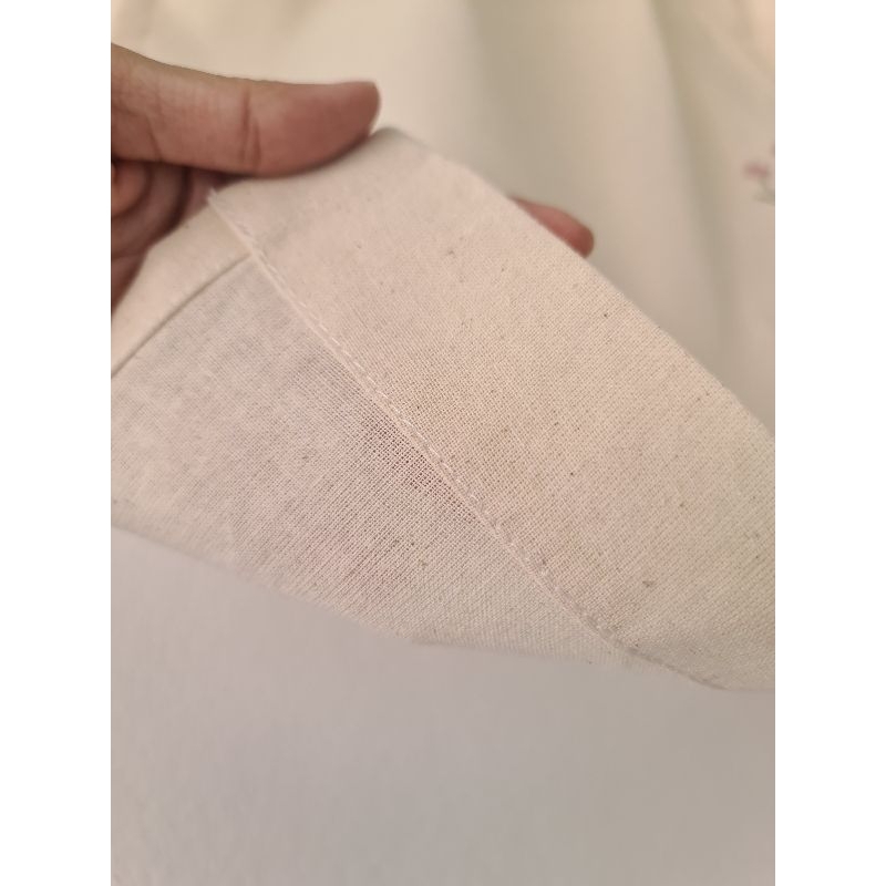 แนะนำ ผ้าม่าน ผ้าม่าน ม่านสั้นครึ่งบานปิดเคาท์เตอร์ ผ้าฝ้ายธรรมชาติปักดอกไม้ ราคาพิเศษ มีเก็บเงินปลายทาง